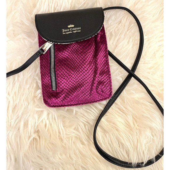 Juicy Couture Bags New Juicy Couture Cellie Magenta Velvet Mini